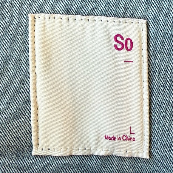 SO Denim Button-Down Belted Sleeveless Mini Dress Size L - Picture 8 of 11